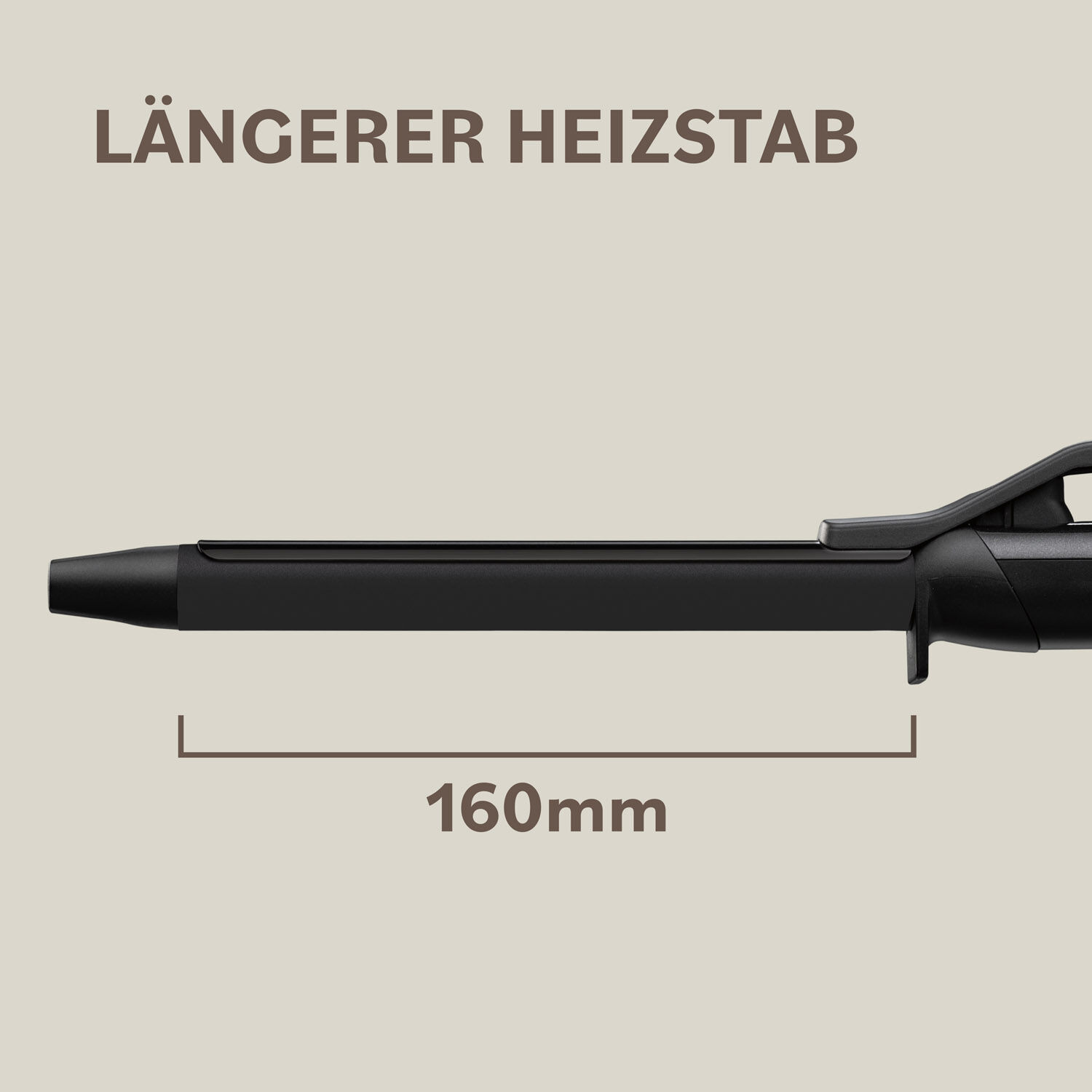 Lockenstab mit Klammer- &Oslash; 19mm